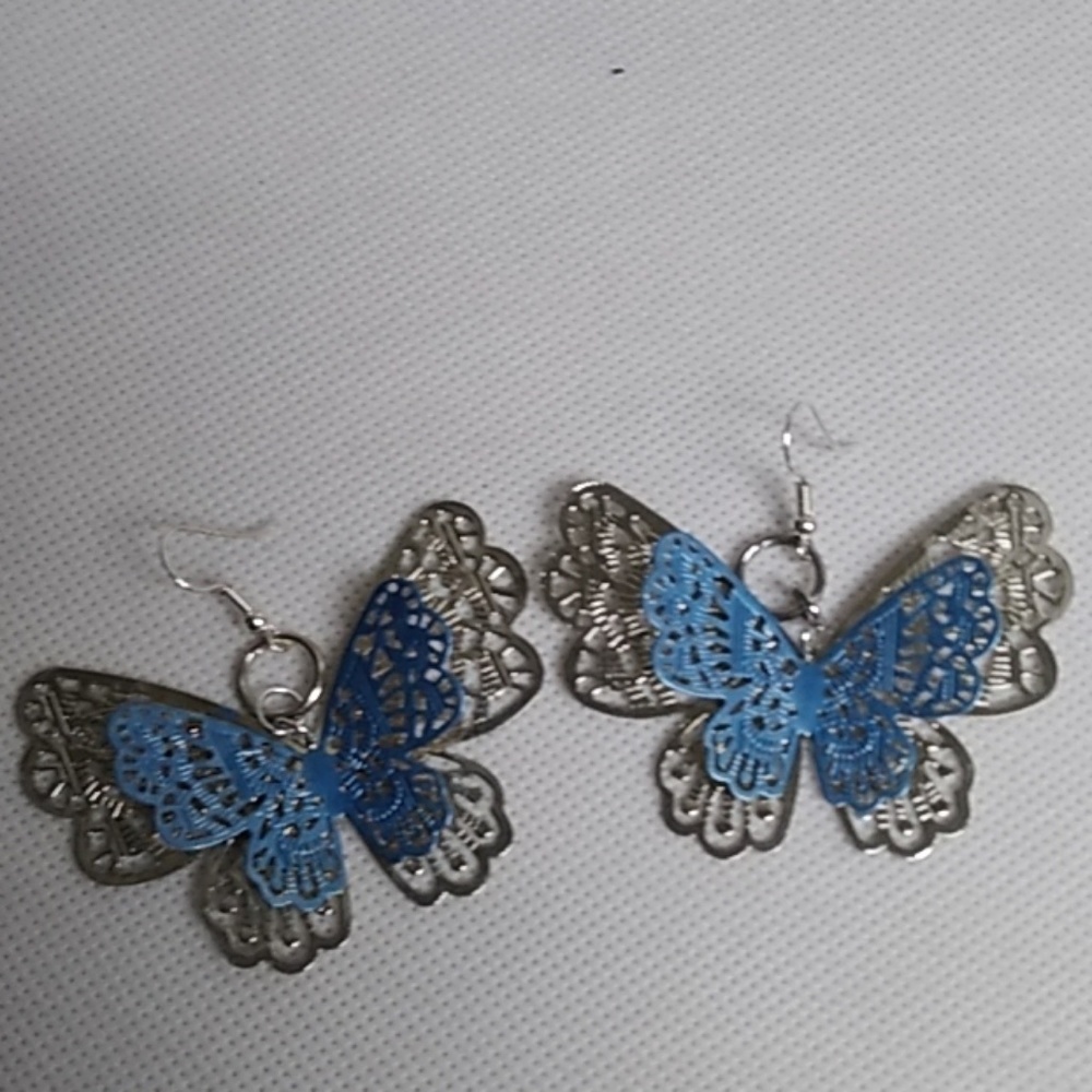 Blue Butterfly Earrings